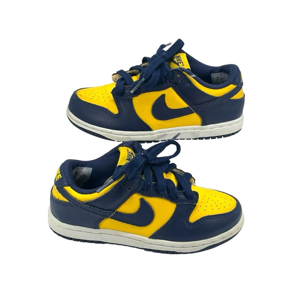 Nike Dunk Low PS 'Michigan' Size 12c Varsity Maize Midnight Navy CW1588-700